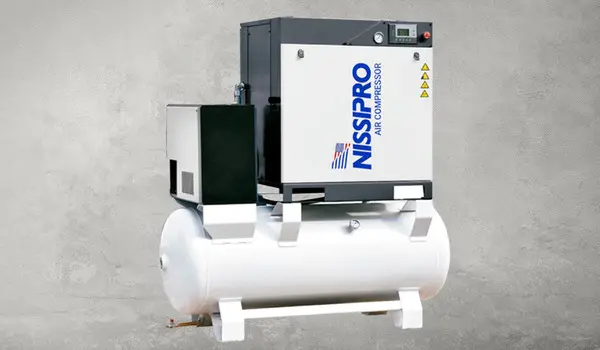 NissiPro compressor with integrated receiver tank
